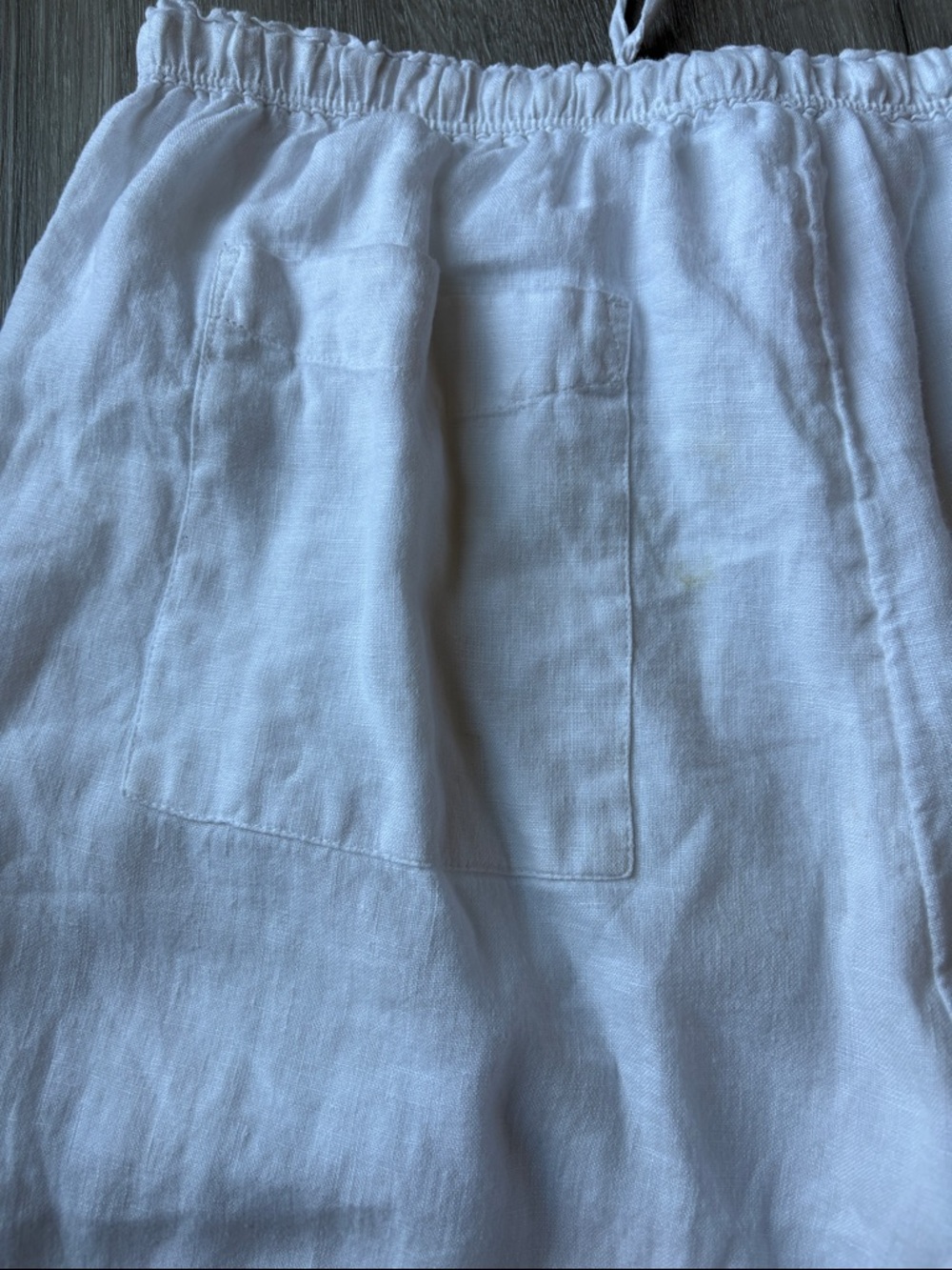 J. Crew Soleil White Linen-Blend Drawstring Relaxed Pants - Picture 4 of 6